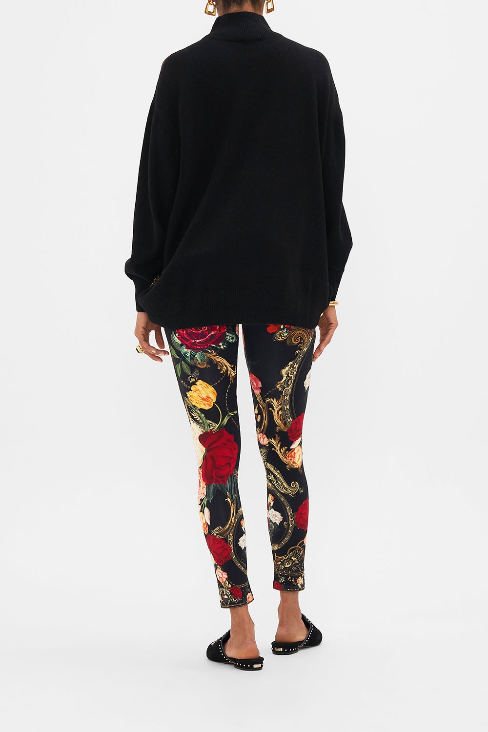 SILK FRONT TURTLE NECK KNIT - 3