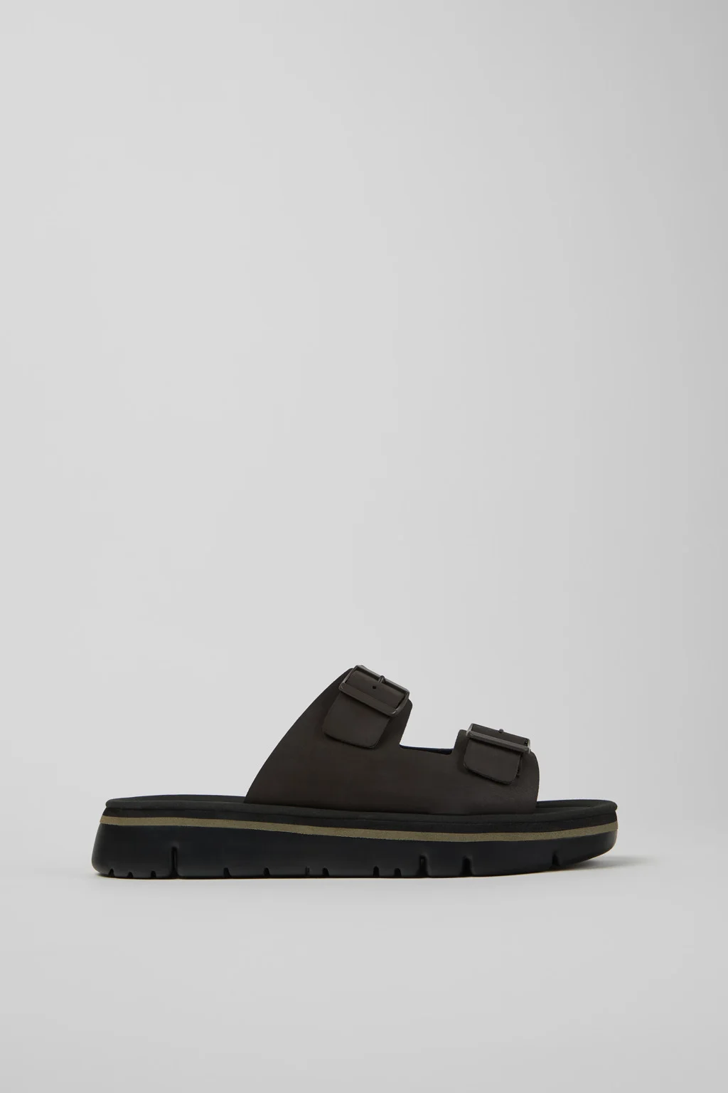 Oruga Brown Leather Sandals for Men. - 1