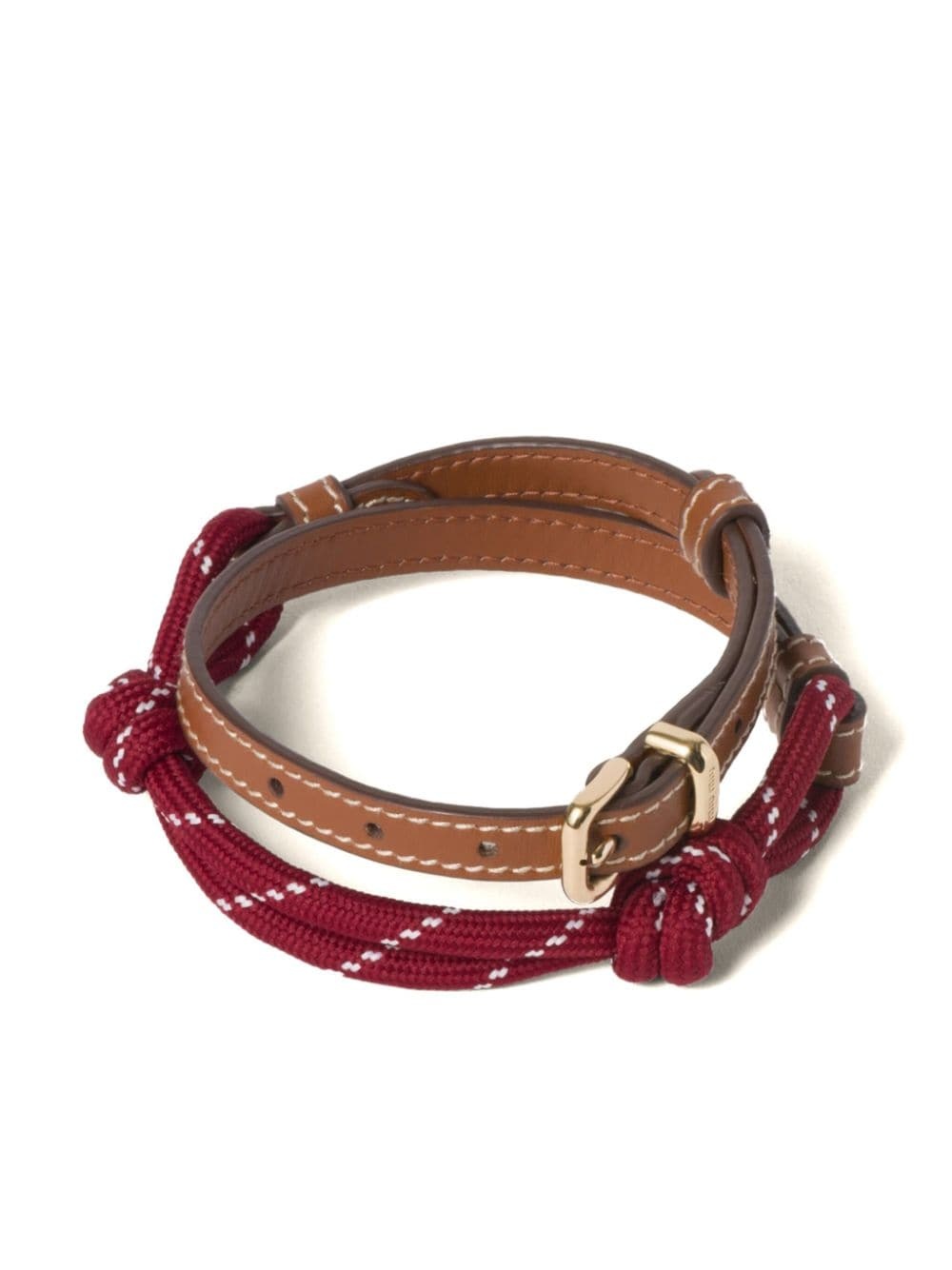wrap-around leather bracelet - 1