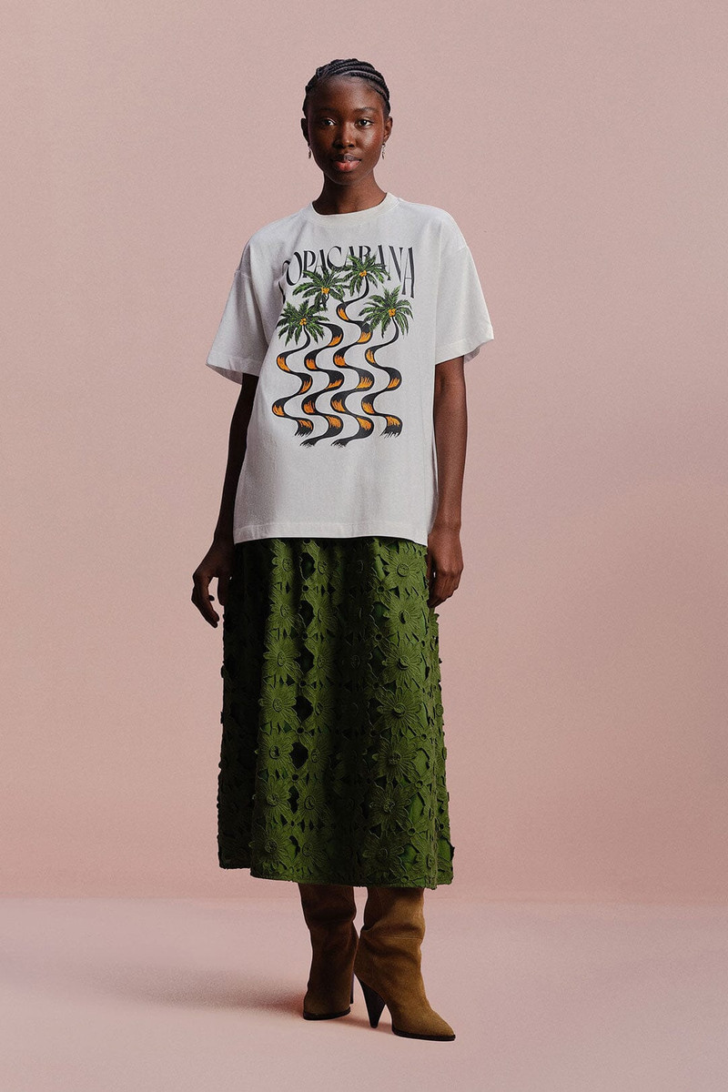 FARM RIO Off-White Copacabana Relaxed Organic Cotton T-Shirt outlook