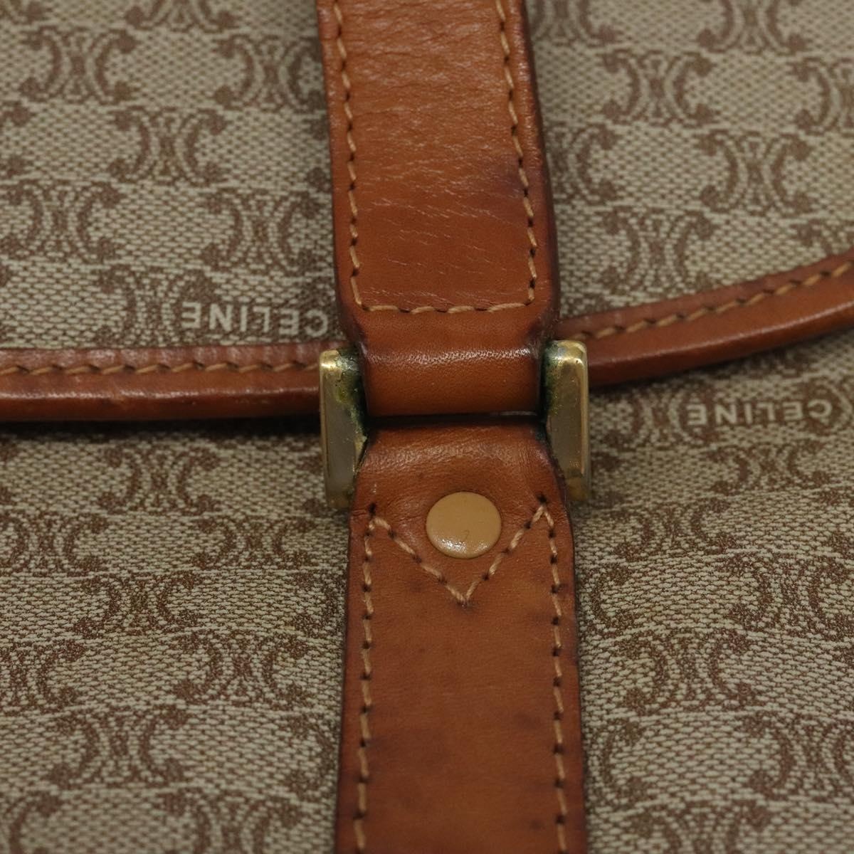 CELINE Macadam Canvas Hand Bag Beige - 15