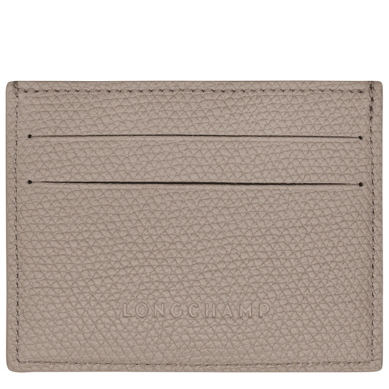 Longchamp Le Roseau Card holder Clay - Leather outlook