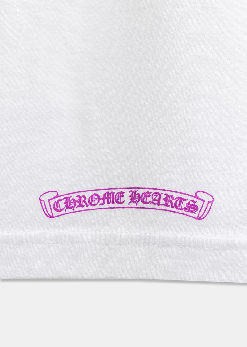 CH Neck Script White Purple Tee 5