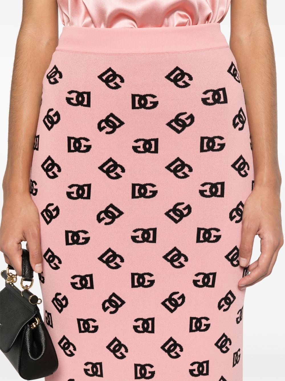 DG-jacquard pencil skirt - 5