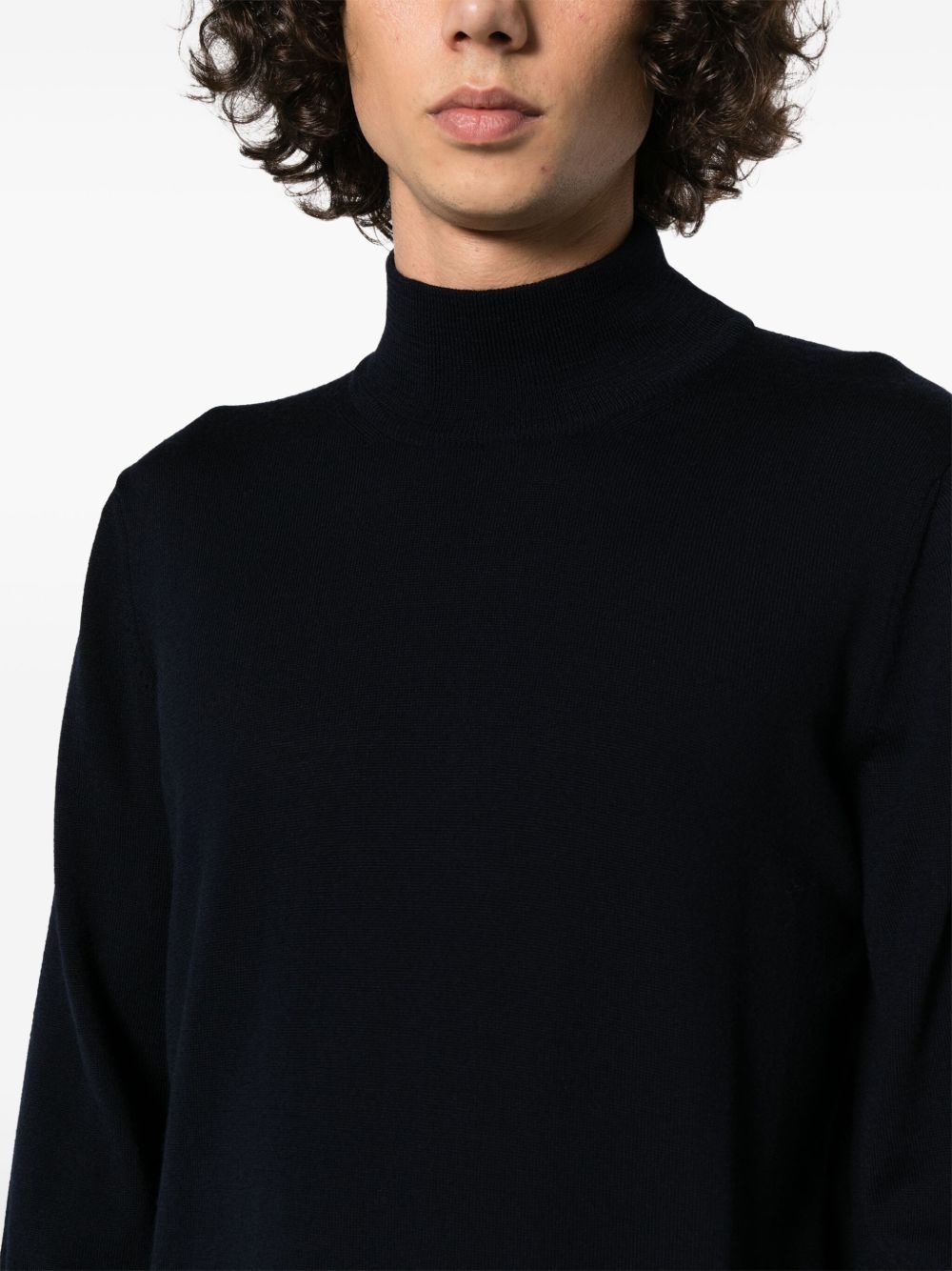 roll-neck virgin wool jumper - 5