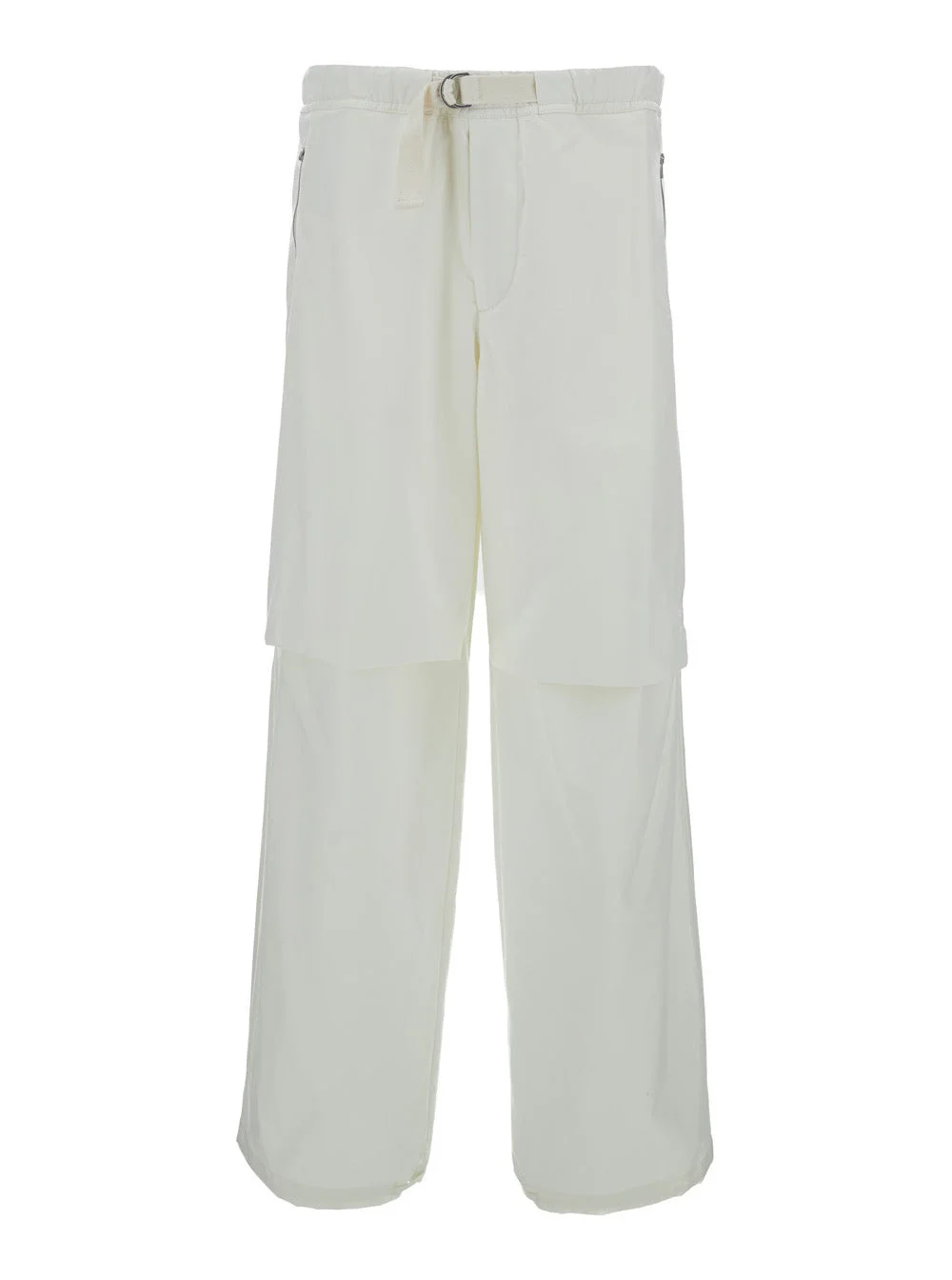 Jil Sander Men White Cargo Pants In Cotton Man - 1