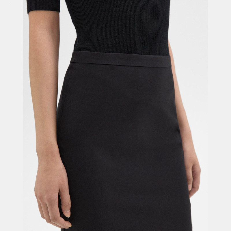 Slim Pencil Skirt in Stretch Wool 5