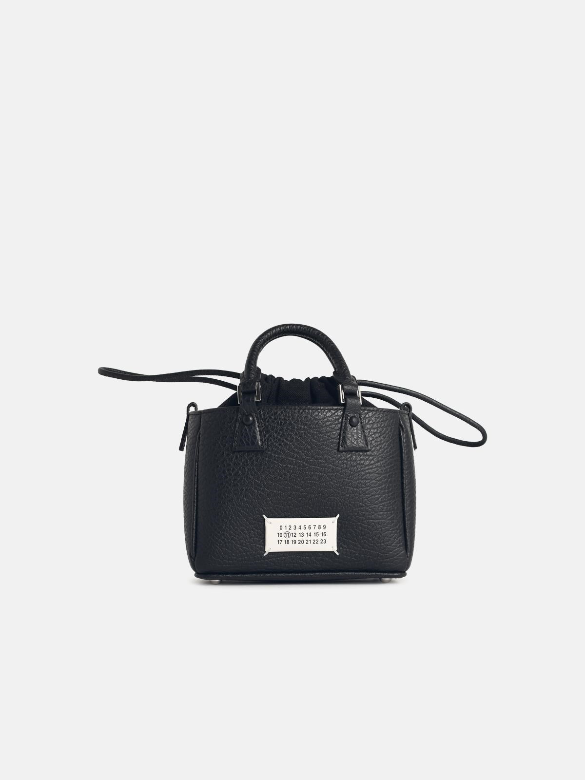 '5AC TOTE HORIZONTAL' BLACK LEATHER BAG - 1