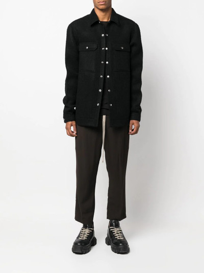 Rick Owens long-sleeve felted overshirt outlook