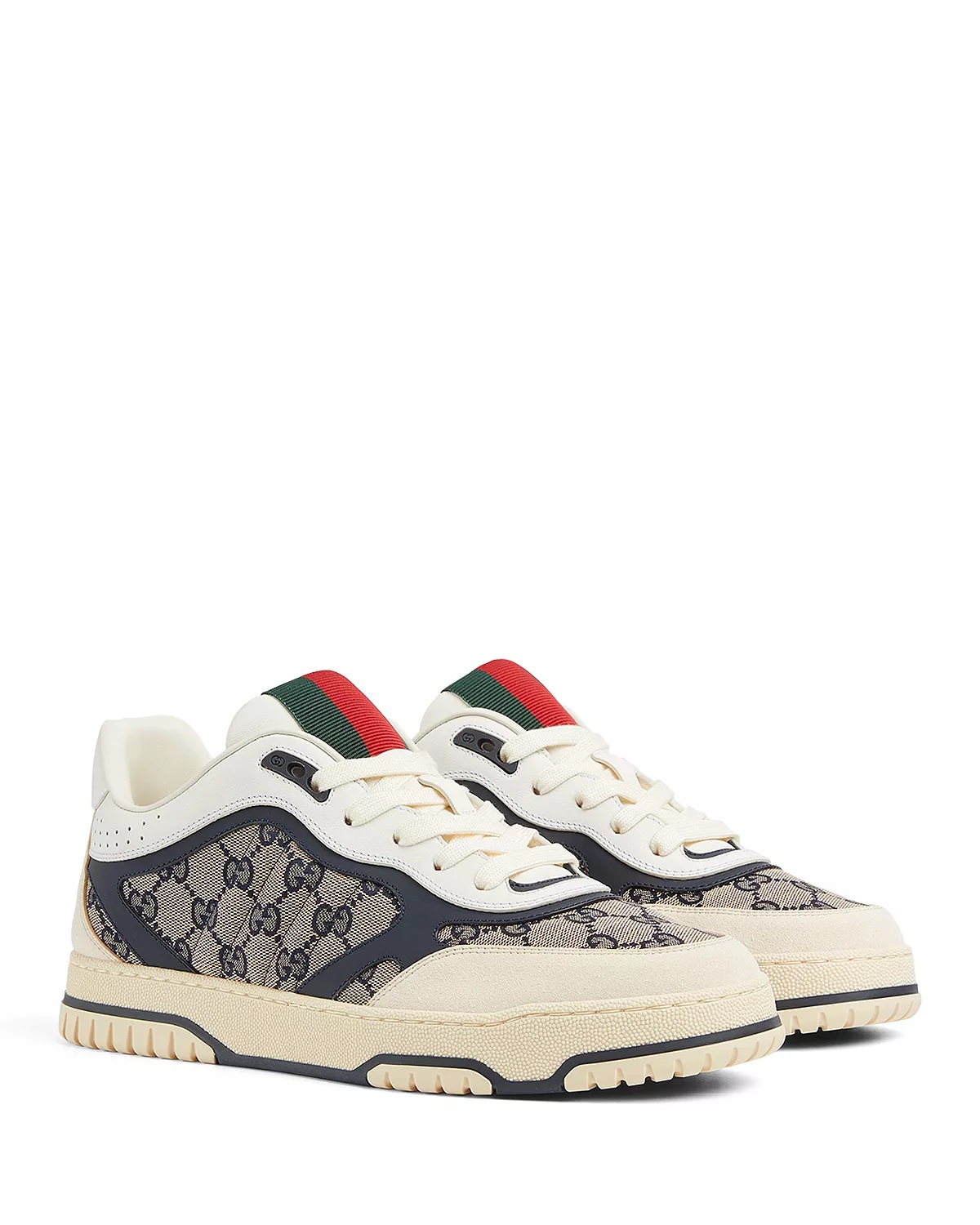Men's Re-Web Low Top Canvas and Leather Sneakers - 4