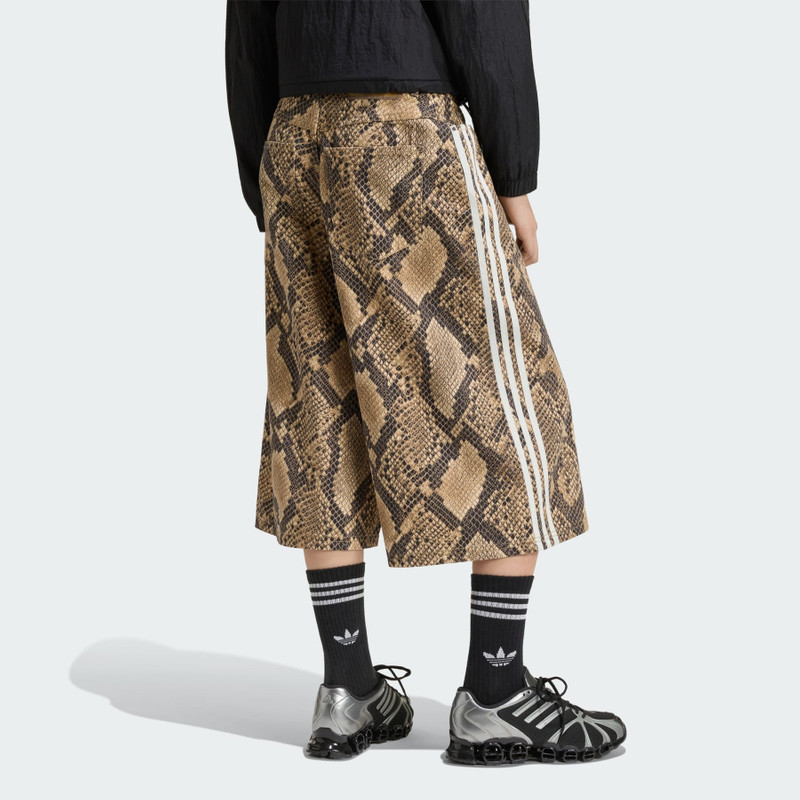 SNAKE PRINT DENIM BERMUDA SHORTS 3