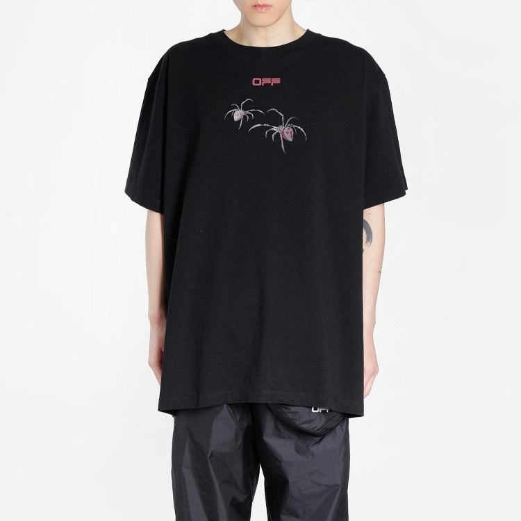 Off-White Arachno Arrow Short-Sleeve T-Shirt 'Black/Bordeau' OMAA038S201850011024 - 2