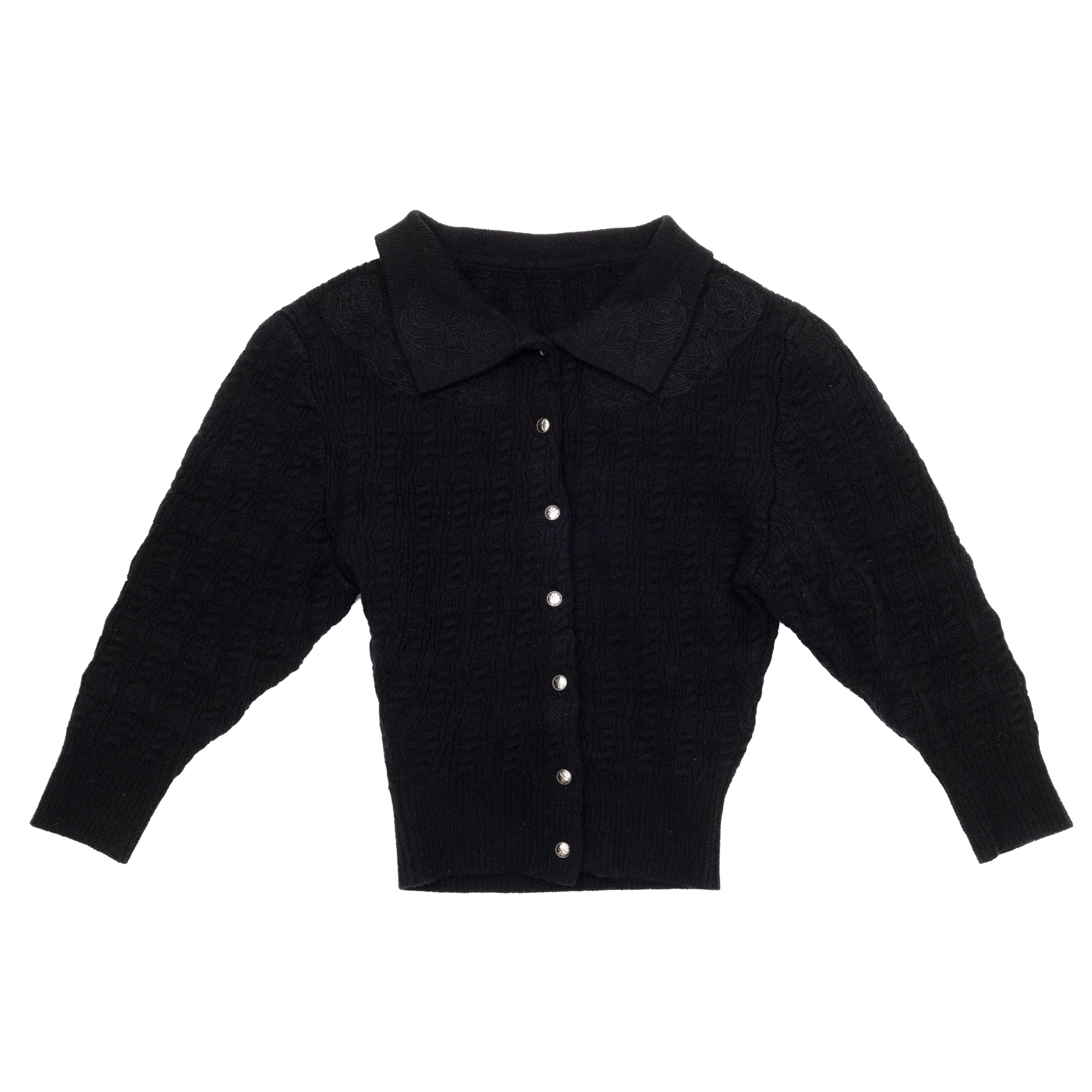 ROSE AND CROSS CARDIGAN - 1