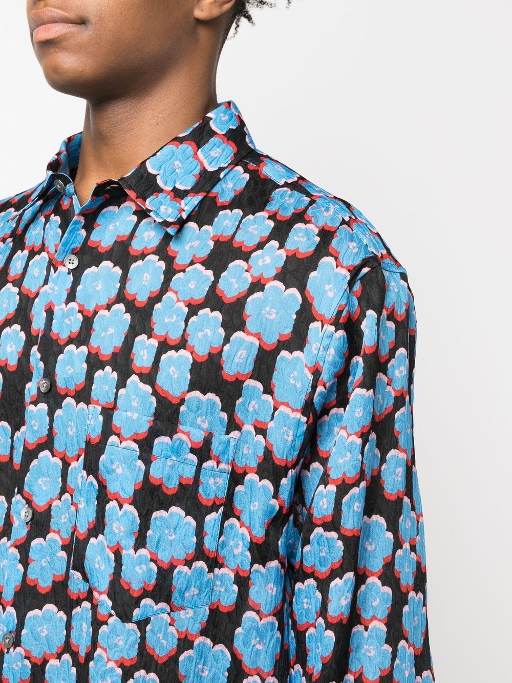FLORAL-PRINT COTTON SHIRT - 3