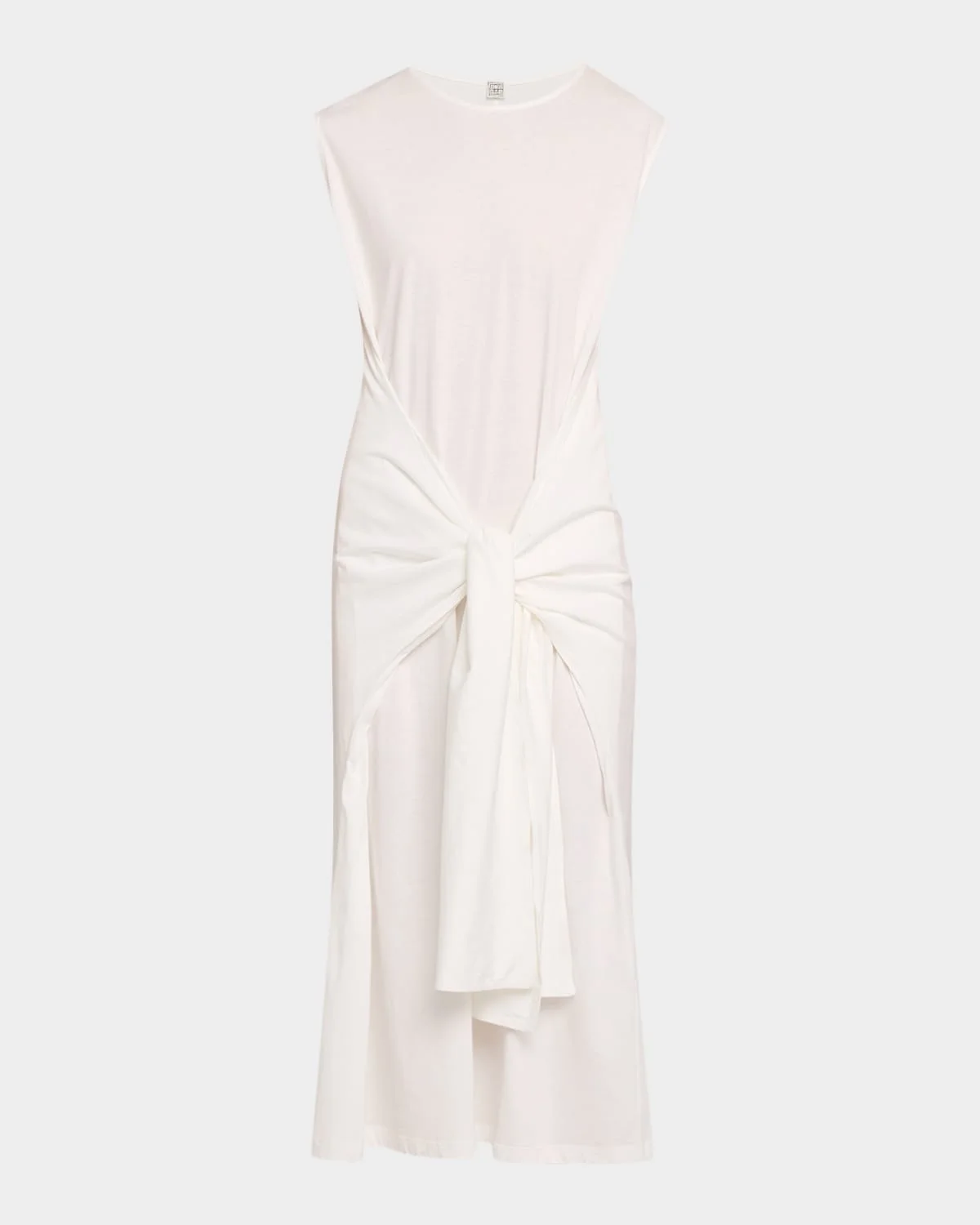 Tie-Waist Cotton Jersey Dress - 1