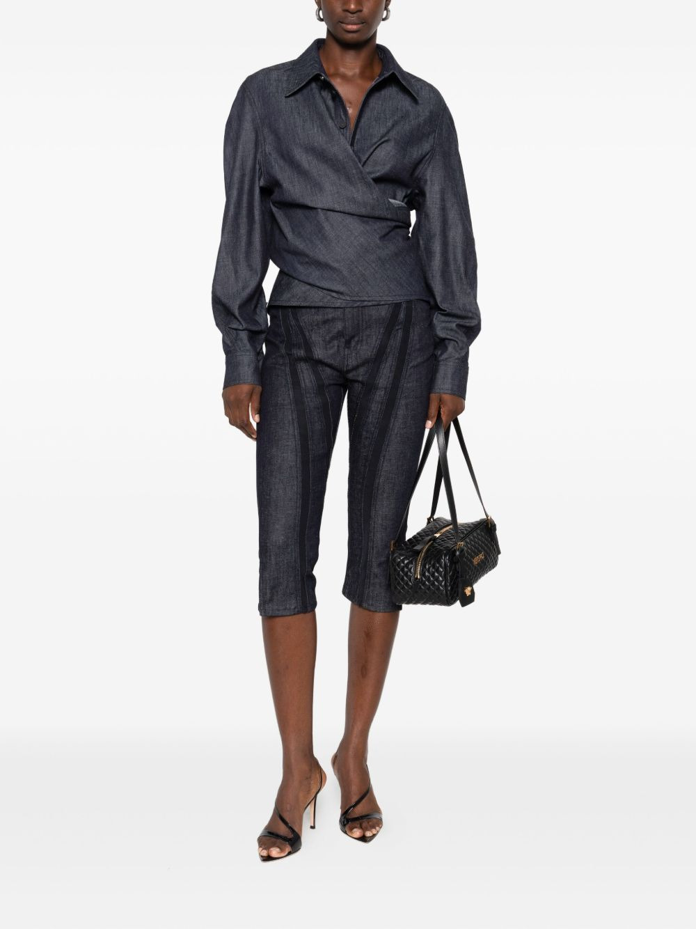asymmetrical button-fastening shirt - 2