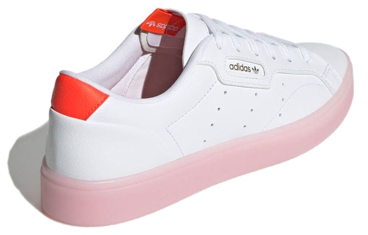 Adidas sleek white and pink on sale