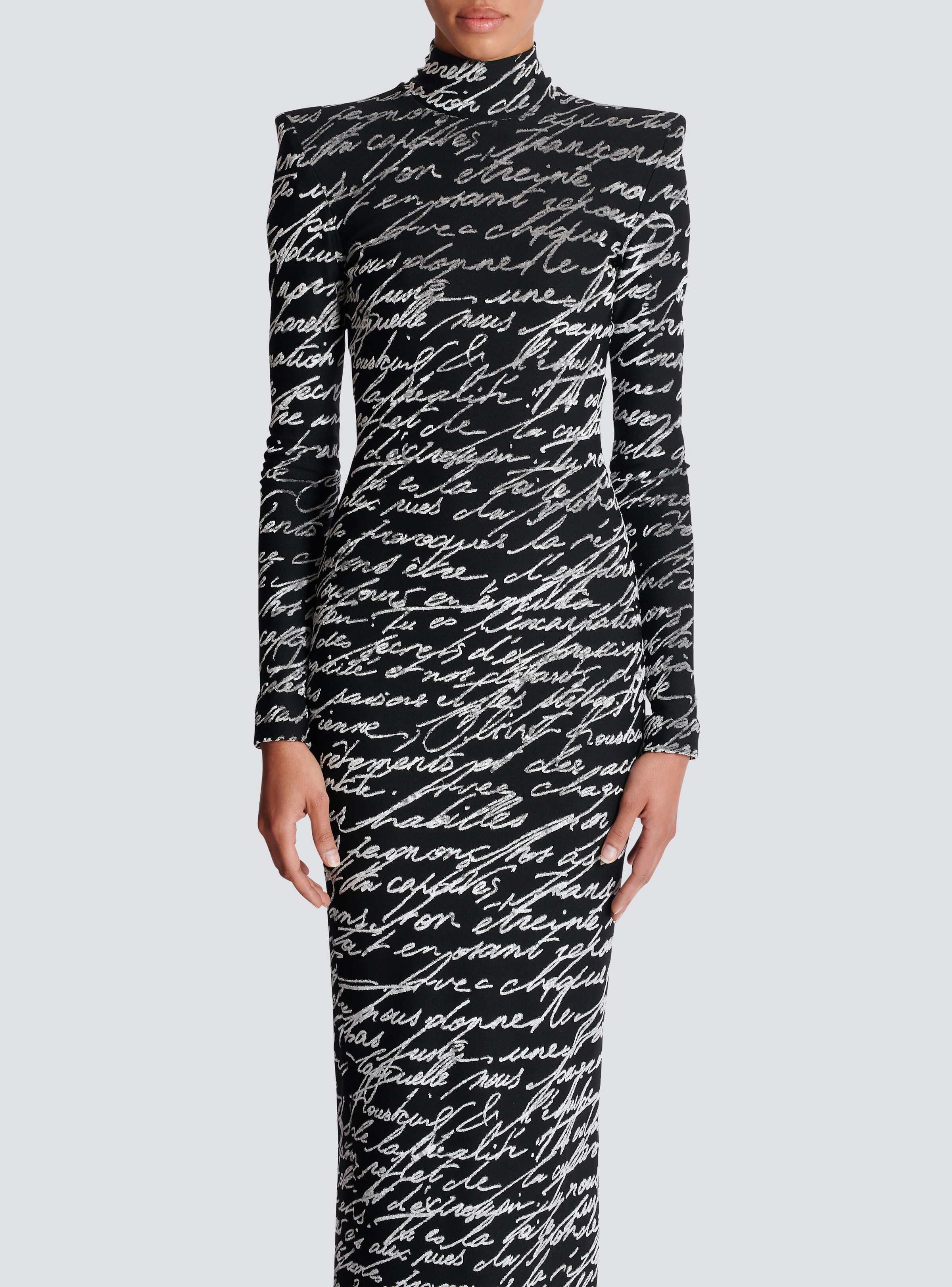 Long "Love Letter" jacquard knit dress - 5