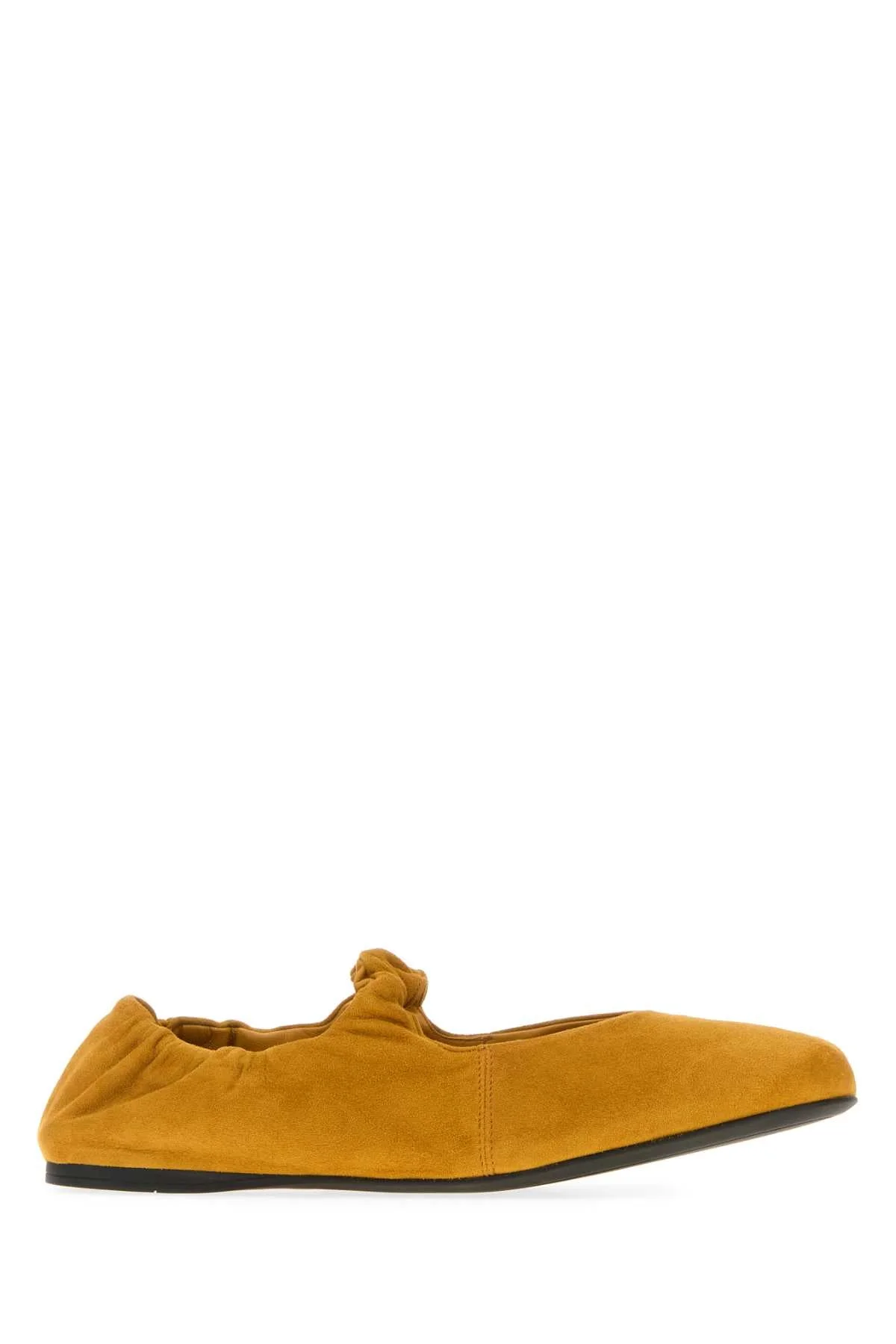 Miu Miu Women Mustard Suede Ballerinas - 1