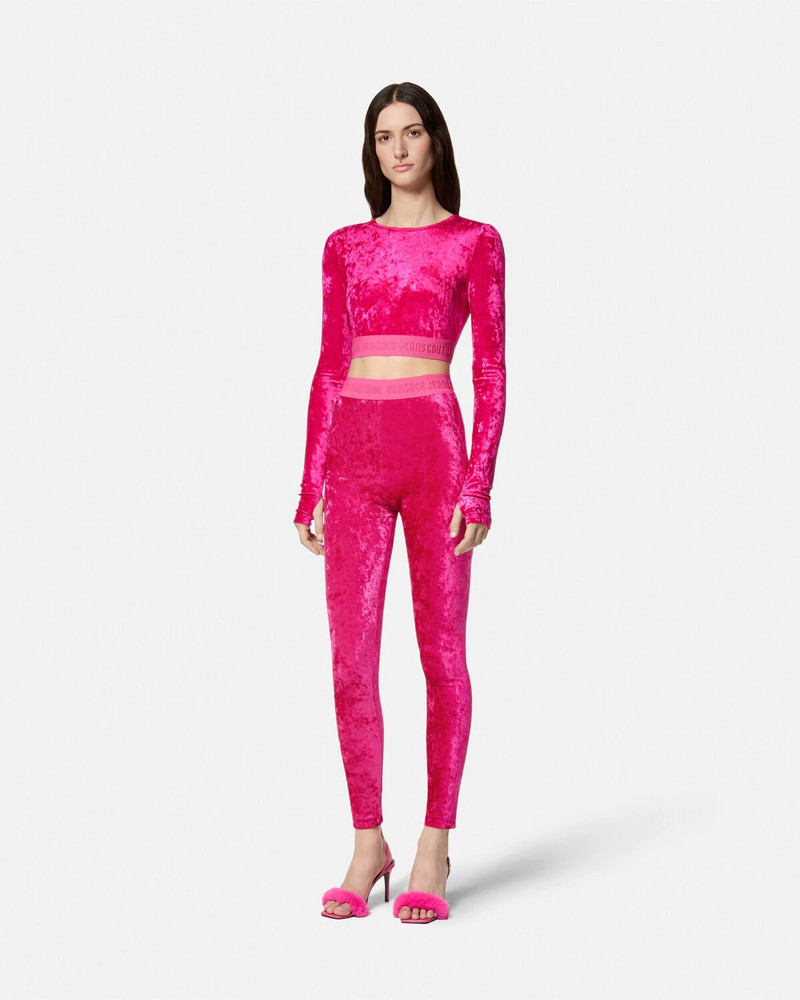 VERSACE JEANS COUTURE Velvet Leggings outlook