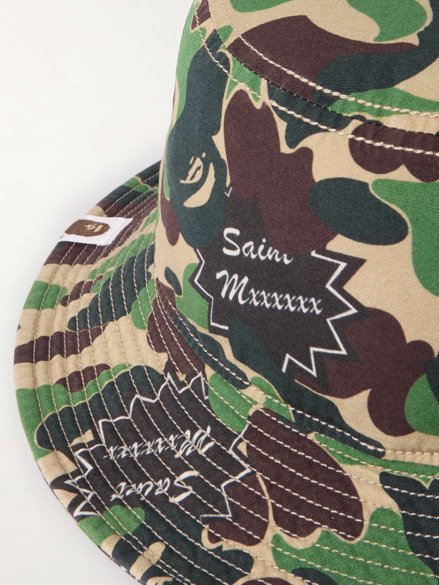 帽子 SAINT MICHAEL AP_BUCKET HAT ST APE CAMO SAINT MICHAEL x BATHING APE BUCKET HAT