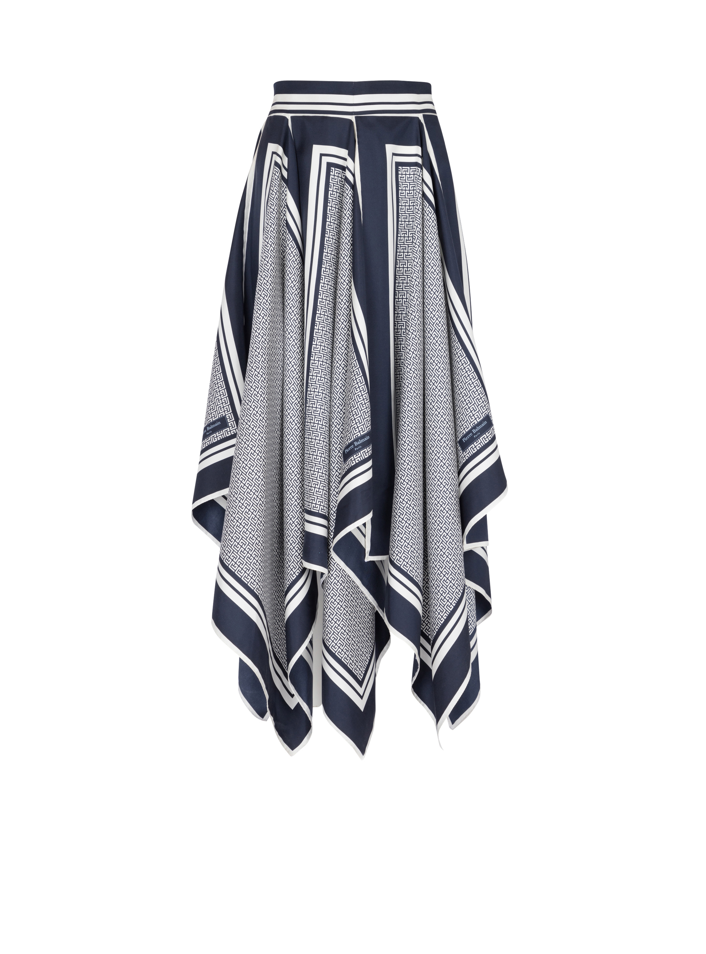 Monogram-printed scarf skirt - 1