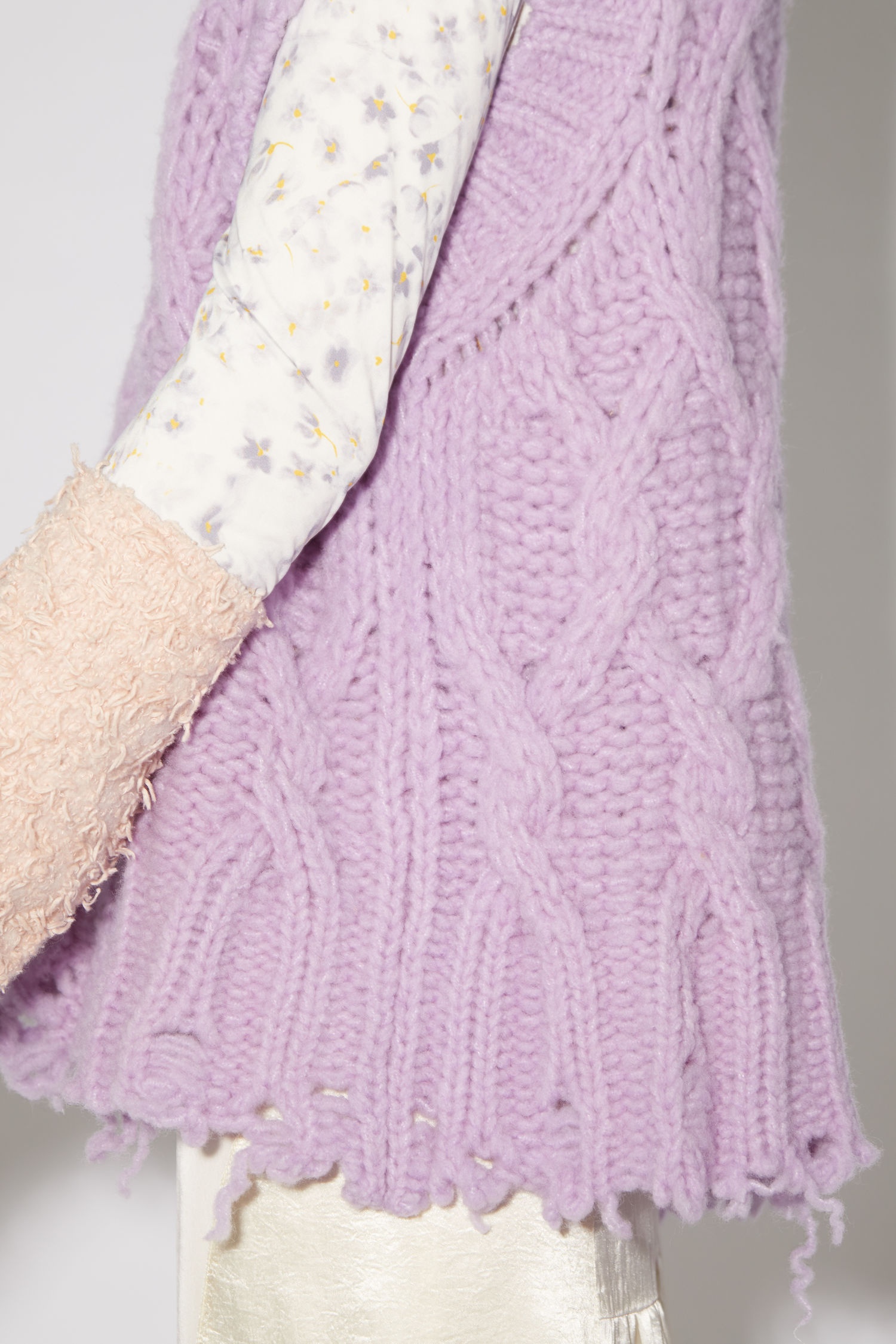 Chunky sweater vest - Lilac purple - 5