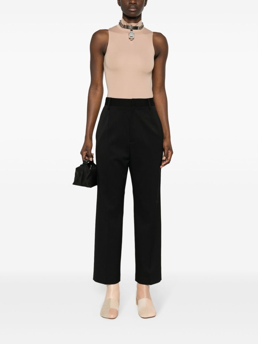 straight-leg cropped trousers - 2