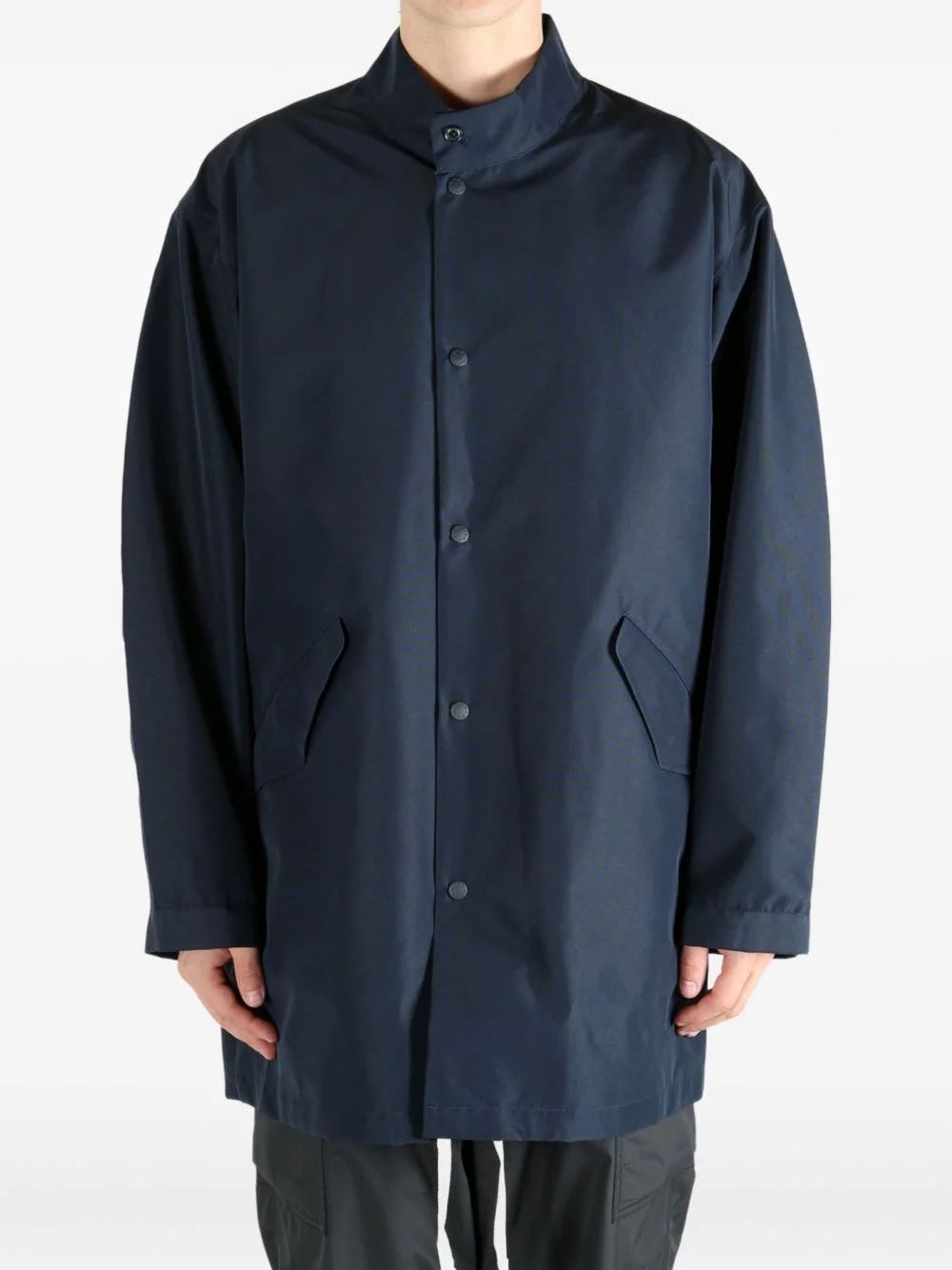 snap-fastening patch-pocket coat - 1