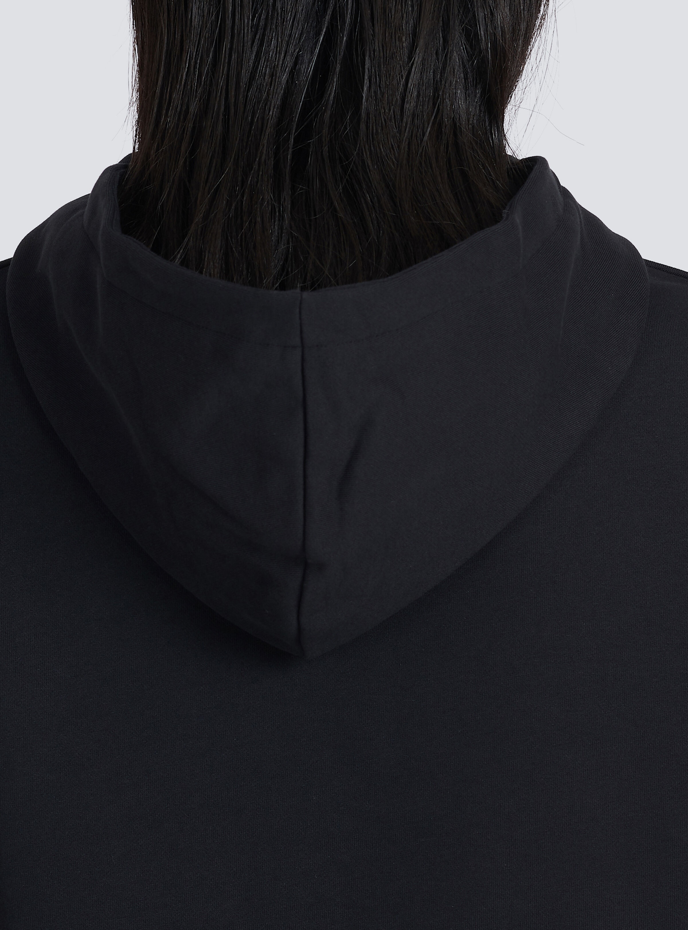 Eco-designed cotton sweatshirt with flocked Balmain logo - 8