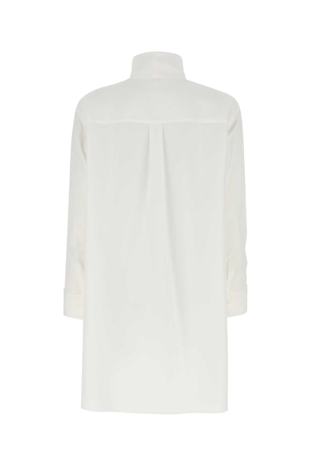 Loewe Women Ivory Crepe Oversize Blouse - 2