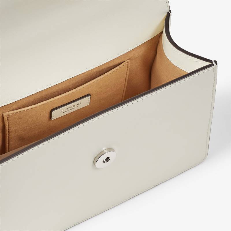 Madeline Crossbody
Latte Polished Grainy Leather Crossbody Bag with Crystal Buckle 5