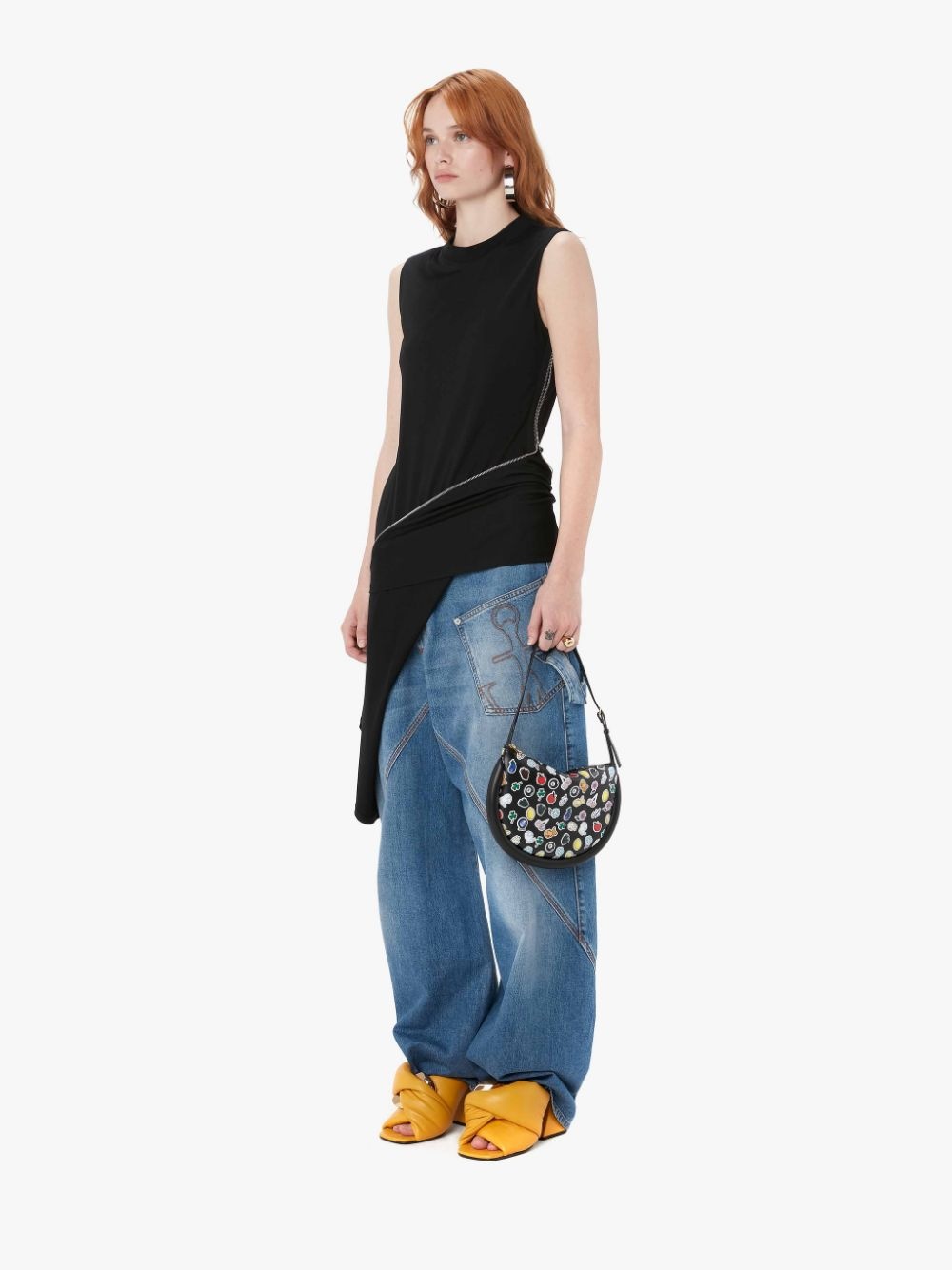 CHAIN TWIST LEATHER MULES - 2