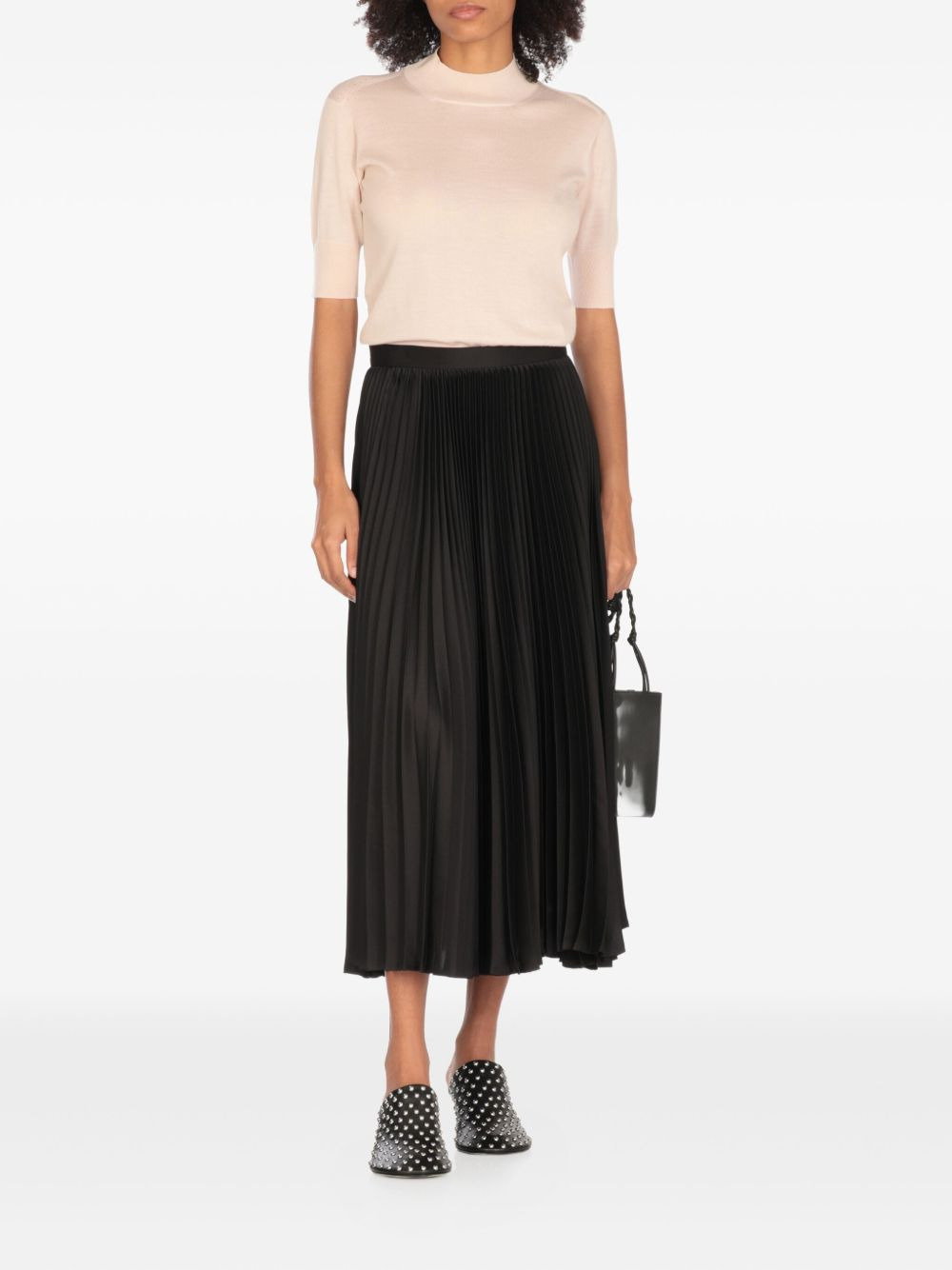high-neck short-sleeves sweater - 2