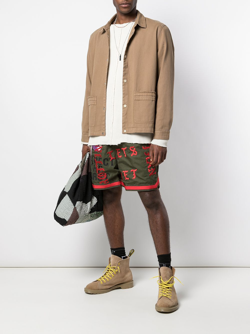 embroidered shorts - 2