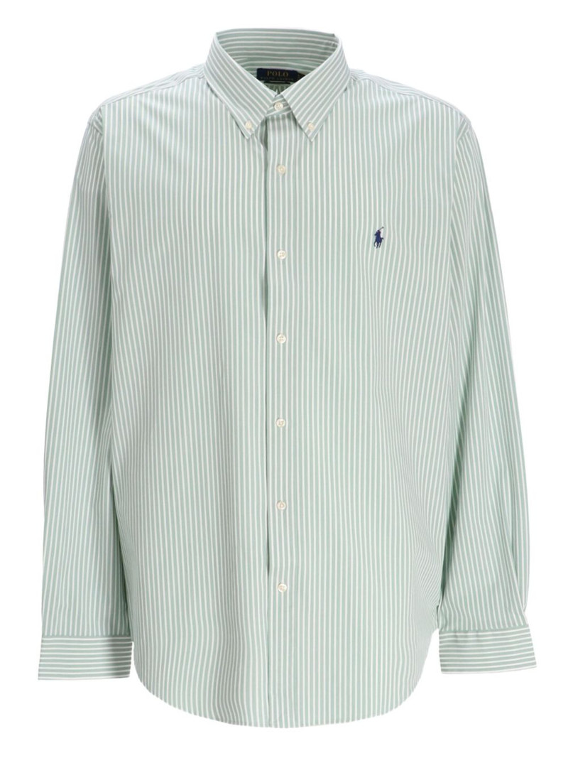striped-pattern cotton shirt 1