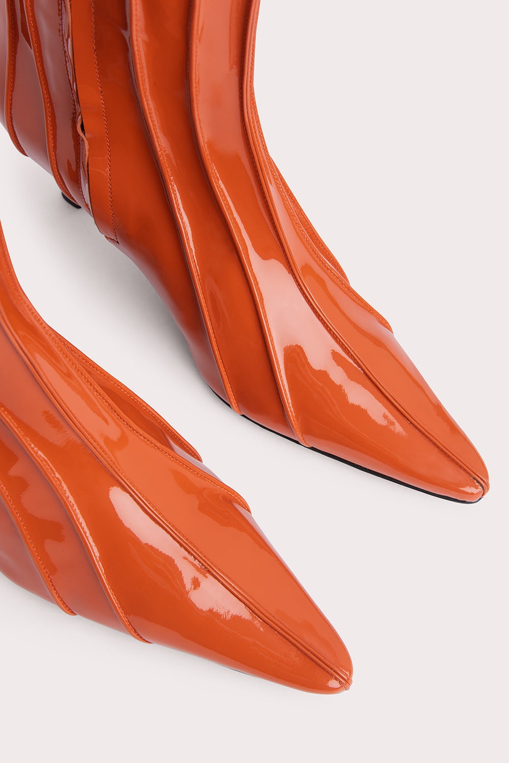 Faye Burnt Orange Patent Leather - 3