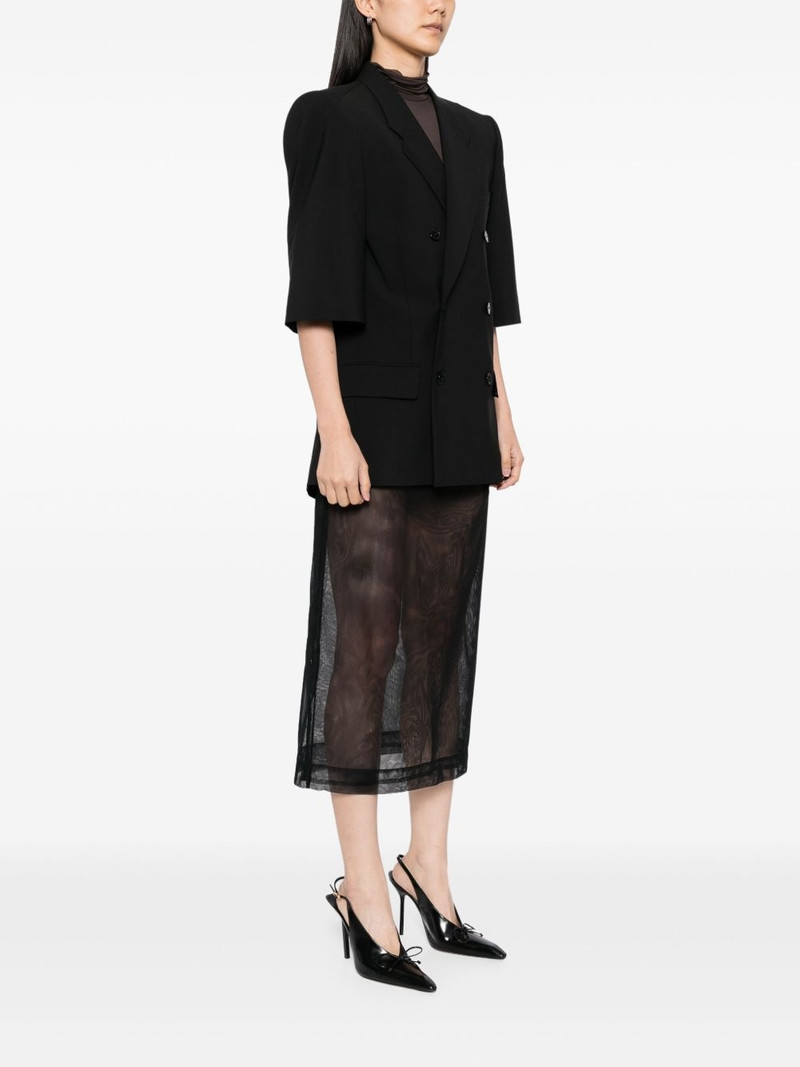 3/4-sleeved double-breasted blazer 3
