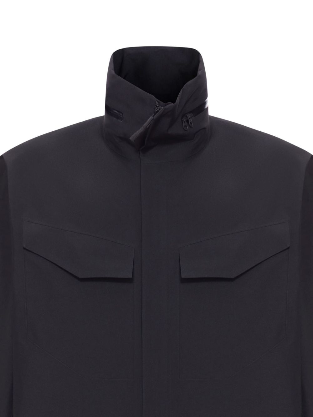 high-neck flap-pocket jacket - 2