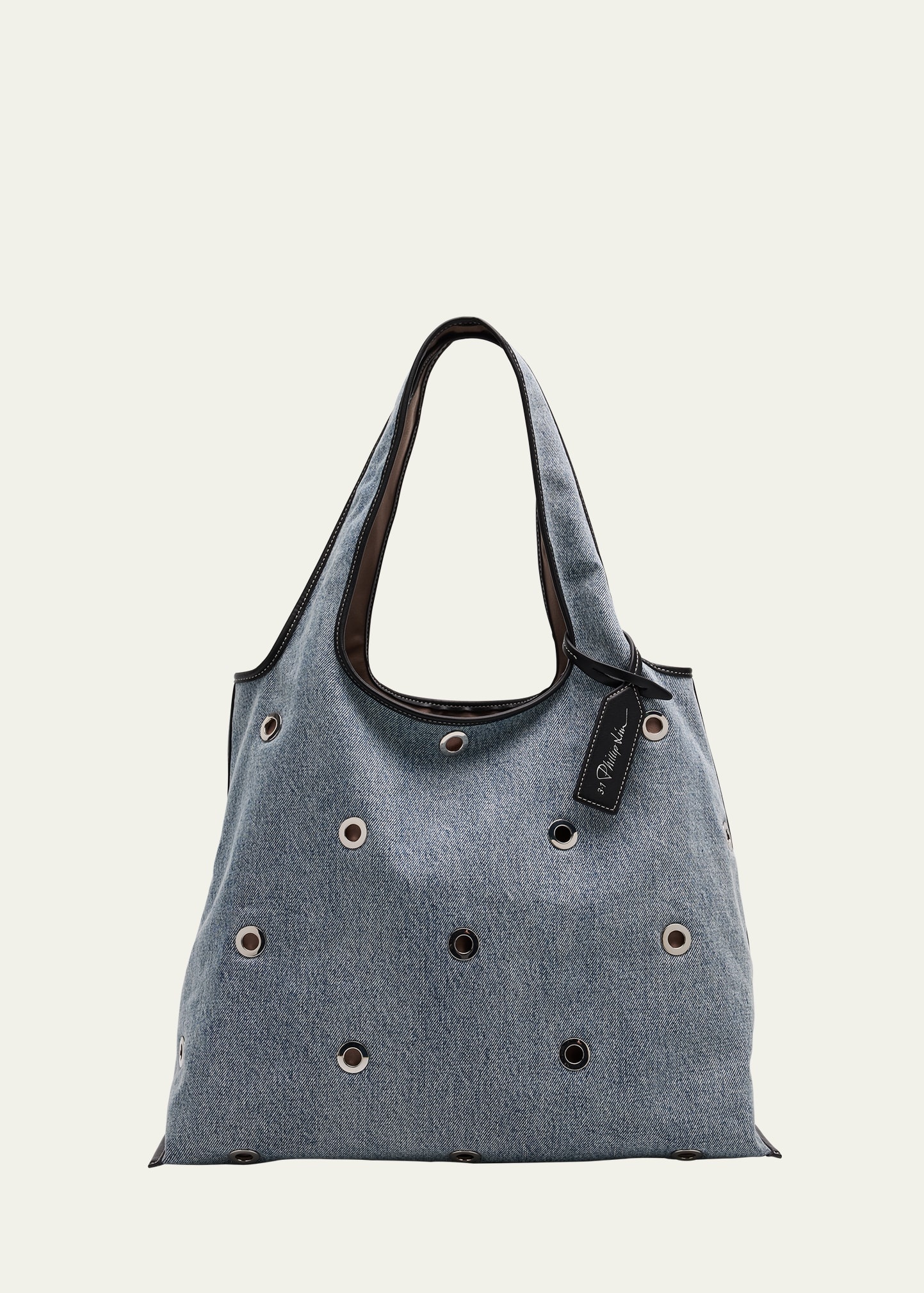 Cotton Denim Market Tote Bag - 1