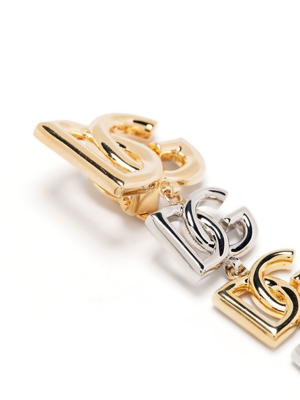 DG-logo clip-on drop earrings - 2