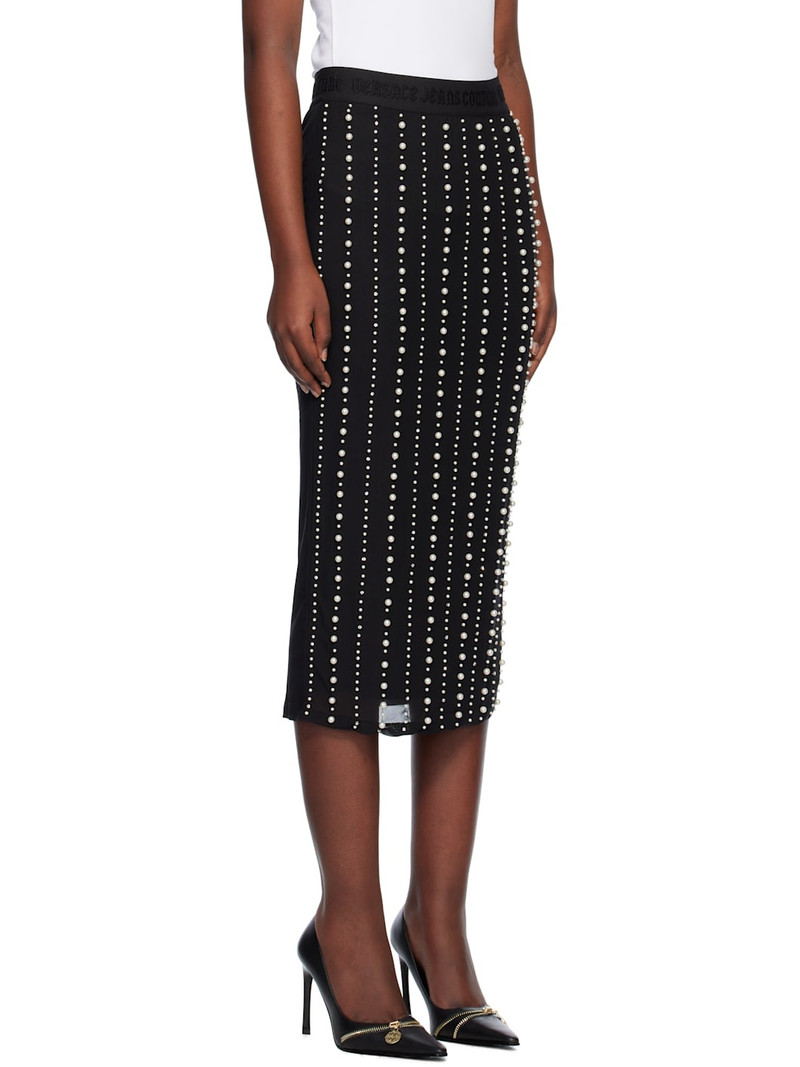 Black Embellished Midi Skirt 2