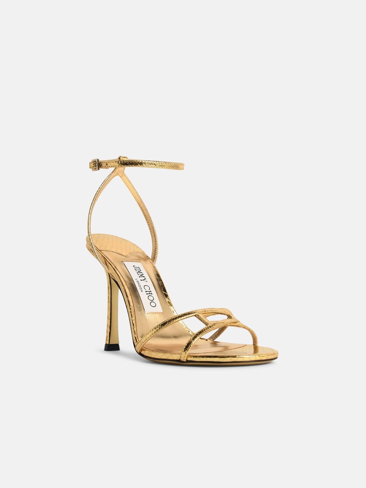 '1998 LEO 100' GOLD LEATHER SANDALS - 2