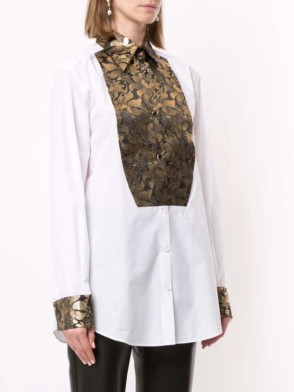 brocade tuxedo shirt - 3