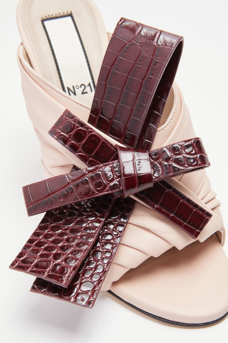 HIGH HEEL MULES WITH BOW 4