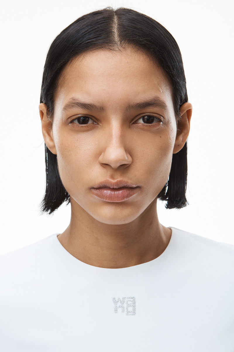 CRYSTAL LOGO BODYSUIT IN SCULPTED JERSEY 3