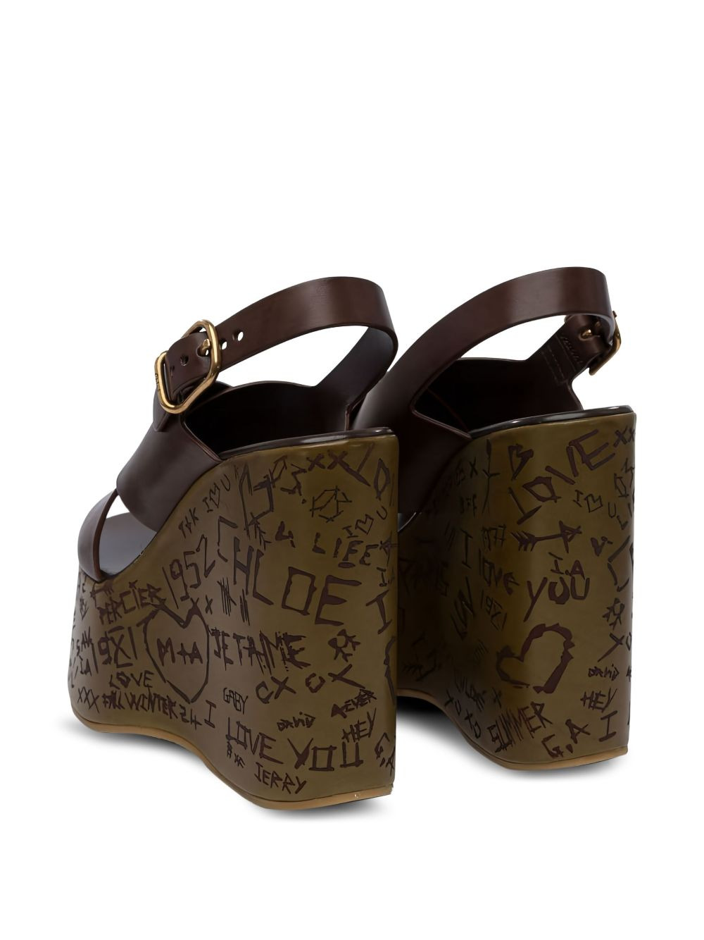 crossover wedge sandals - 3