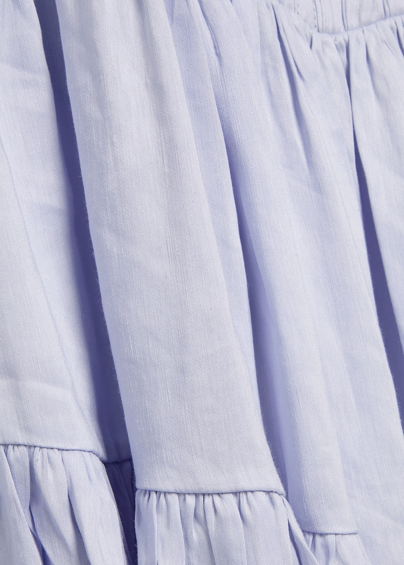 Aje Ecliptica Shirred Linen-blend Midi Dress 5