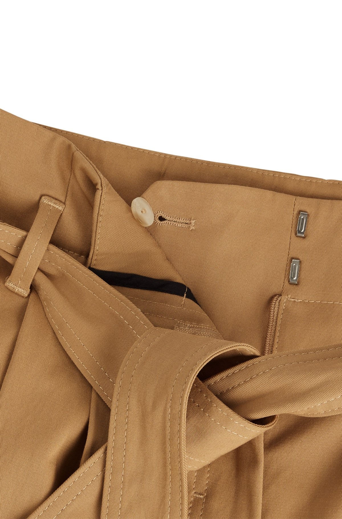 TAPERED-FIT WIDE-LEG TROUSERS WITH FABRIC BELT - 6