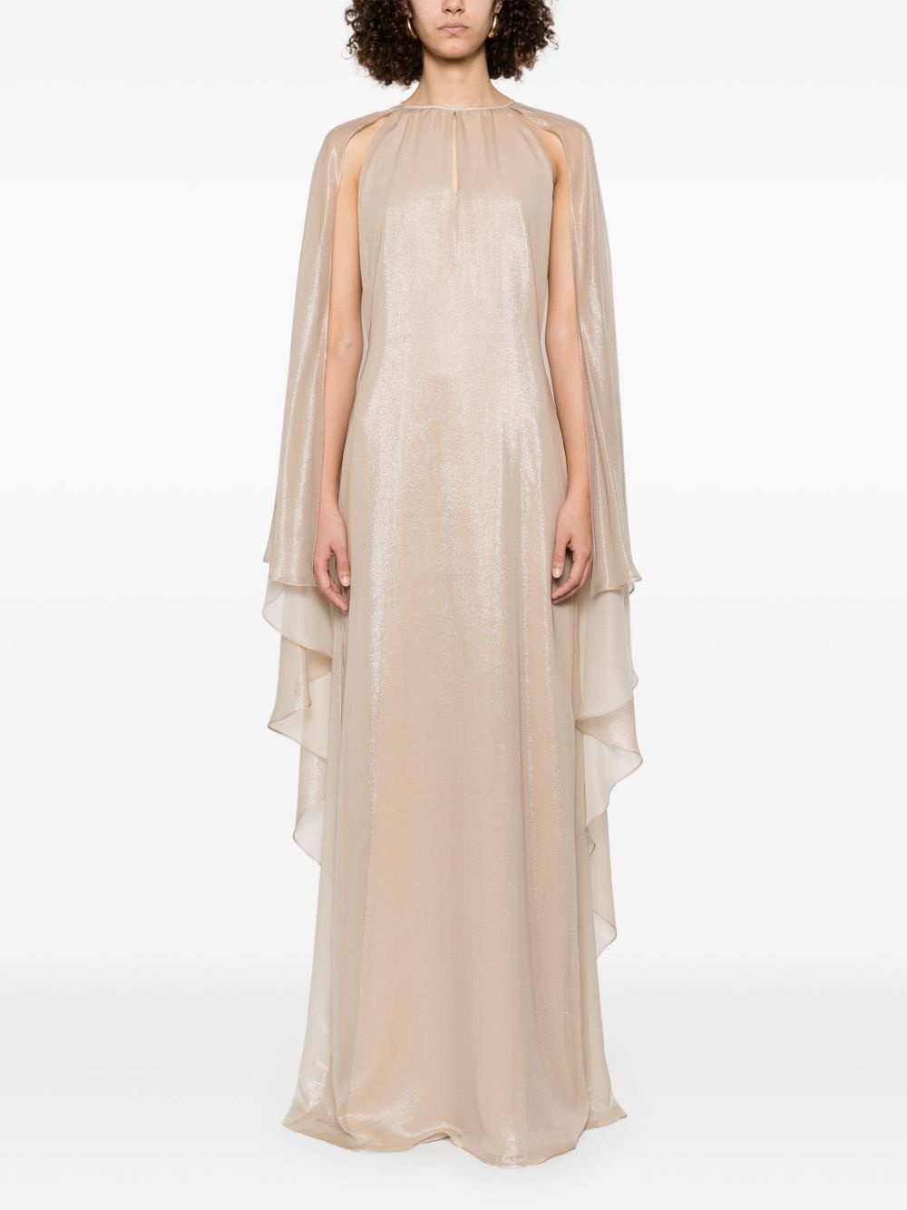 lurex maxi dress - 2